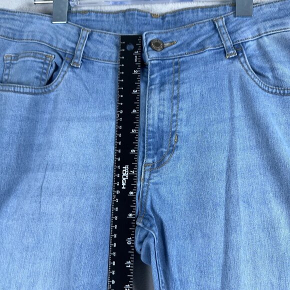 Nuon Skinny Jeans Denim Stretch Light Wash Five Design Pockets Womens Blue SZ 34 - Picture 8 of 12